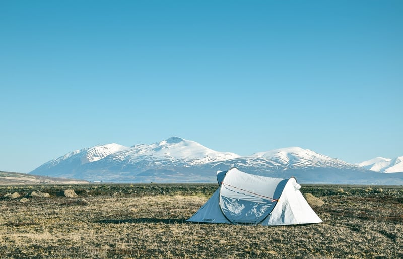 Beach Camping Tent at Sunrise